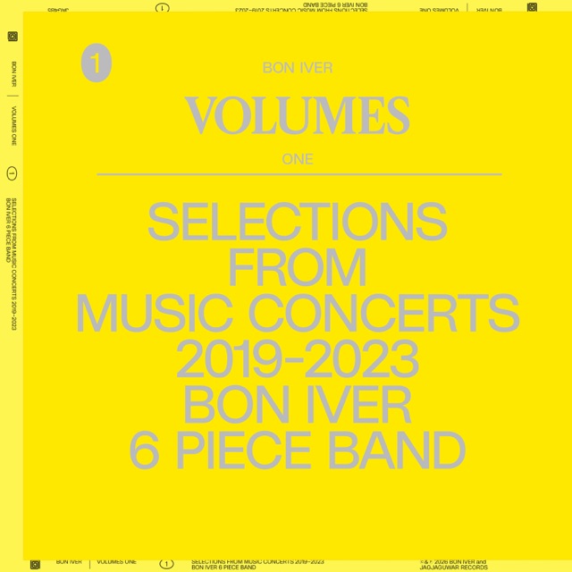 VOLUMES: ONE (SELECTIONS FROM MUSIC CONCERTS 2019-2023 BON IVER 6 PIECE BAND) (Live) by Bon Iver