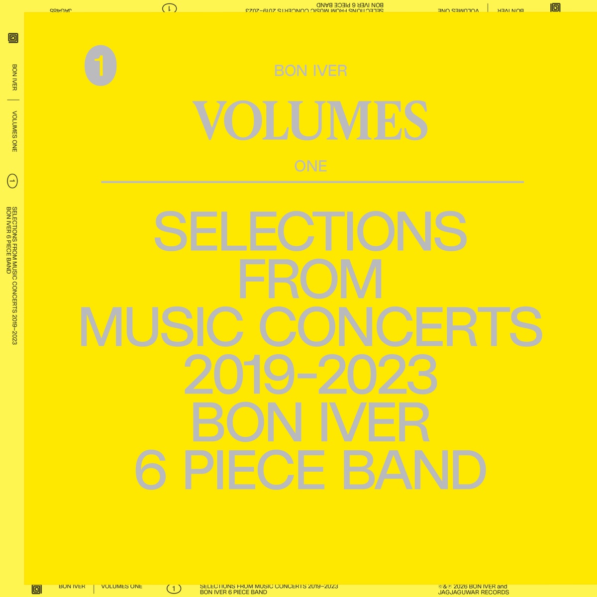 VOLUMES: ONE (SELECTIONS FROM MUSIC CONCERTS 2019-2023 BON IVER 6 PIECE BAND) by Bon Iver