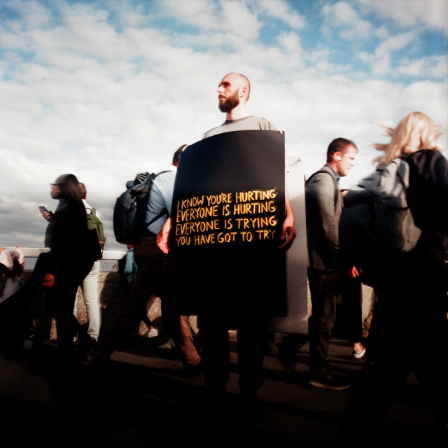 I know you’re hurting, everyone is hurting, everyone is trying, you have got to try. by Joshua Idehen