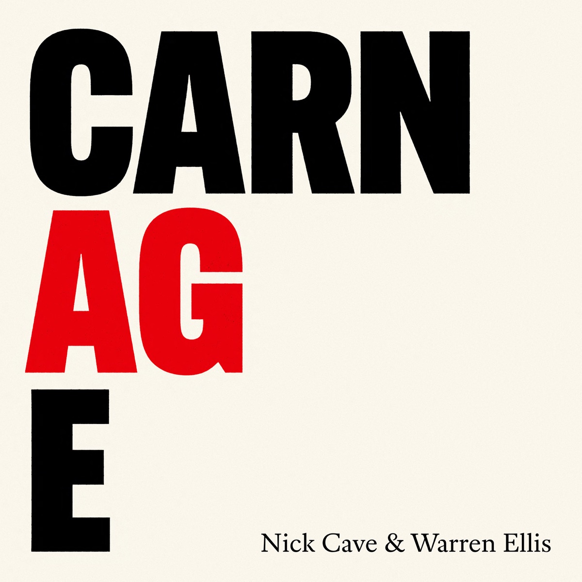 CARNAGE by Nick Cave & Warren Ellis